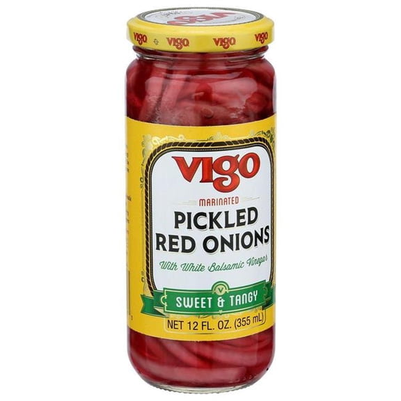Vigo 2306014 Pickled Red Onions with Balsamic Vinegar, 12 oz