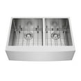 thumbnail image 1 of VIGO VGR3320BLK1 33-inch Farmhouse Stainless Steel Kitchen Sink, Two Grids and Two Strainers, 1 of 7