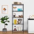 thumbnail image 1 of Furniture of America Nigel Metal 5-Tier Wire Shelving Rack in Black, 1 of 15