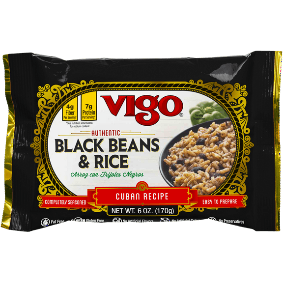 Vigo Authentic Cuban Recipe Black Beans and Rice, 6 oz