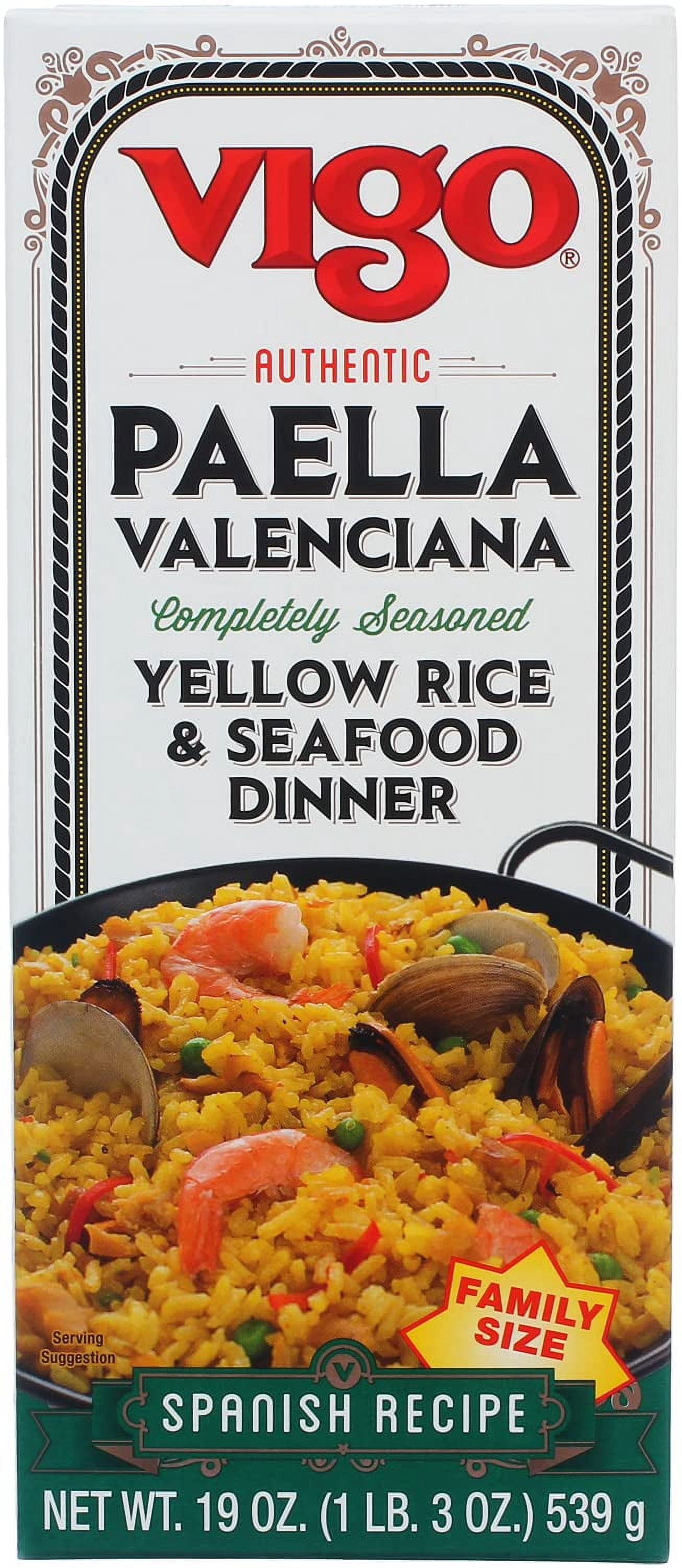 Vigo Authentic Paella Valenciana - Yellow Rice & Seafood Dinner Mix, Spanish Recipe (Pack Of 6, 19 Oz Each) 3 thumbnail image