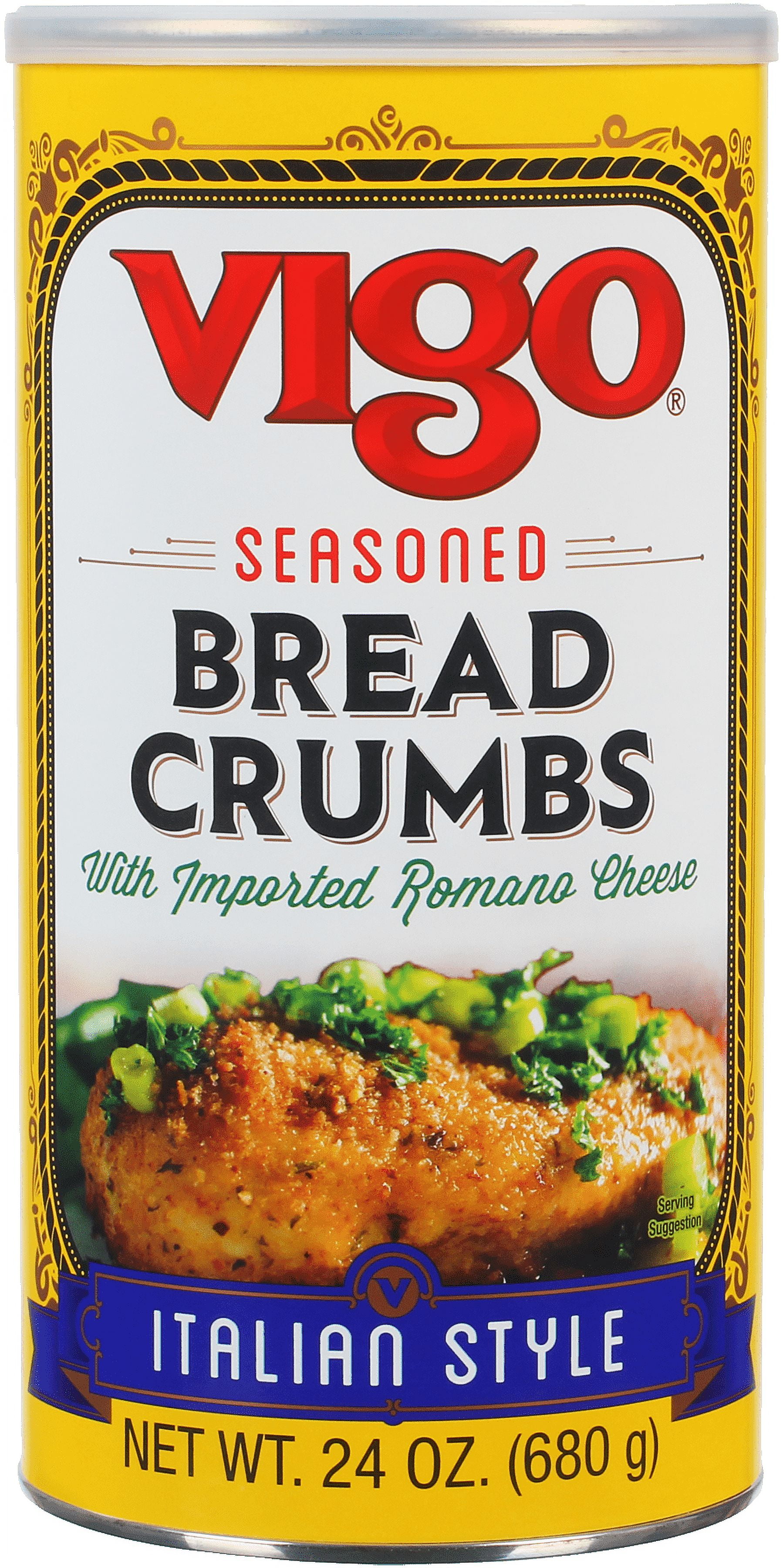 Vigo Seasoned Italian Style Bread Crumbs, 24 oz, Serving Size 1/4 Cup, Servings per Container 22.5