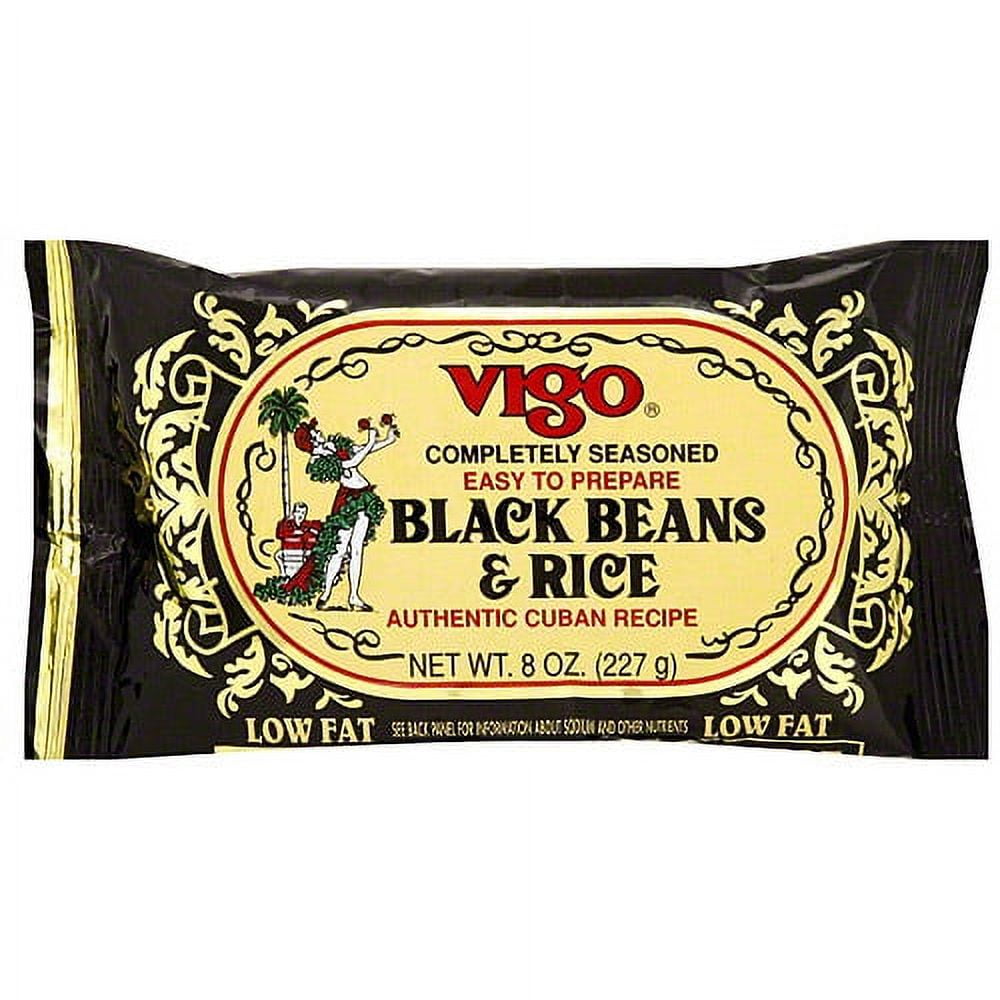 Vigo Completely Seasoned Black Rice & Beans, 8 oz (Pack of 12