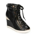 thumbnail image 1 of Vigo Fiore EB97 Women Mesh Mix Media Peep Toe Gold-Plated Wedge Sneaker, 1 of 6