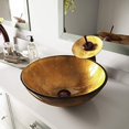 thumbnail image 1 of Vigo Glass Vessel Bathroom Sink, Liquid Gold, 1 of 2