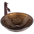 thumbnail image 1 of vigo golden greek glass vessel sink and faucet set, oil rubbed bronze, 1 of 7
