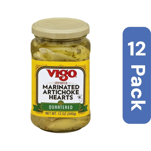 Vigo Marinated Artichoke Hearts 12 oz (Pack of 12)