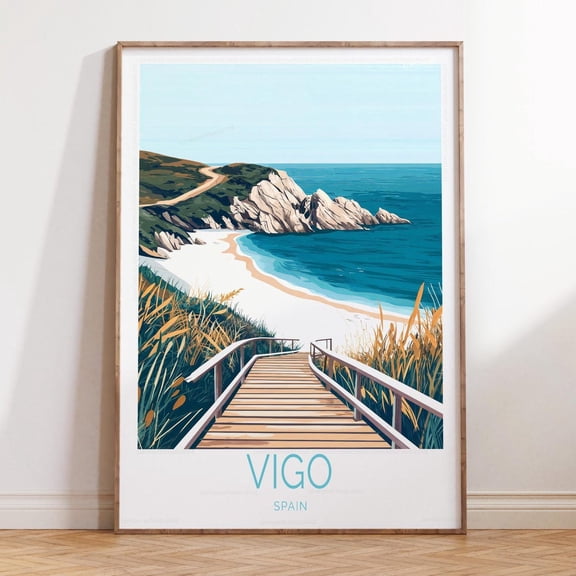Vigo Spain Travel Poster Wedding Birthday Home Decor Print V3, Unframed Paper Print Size 16x24