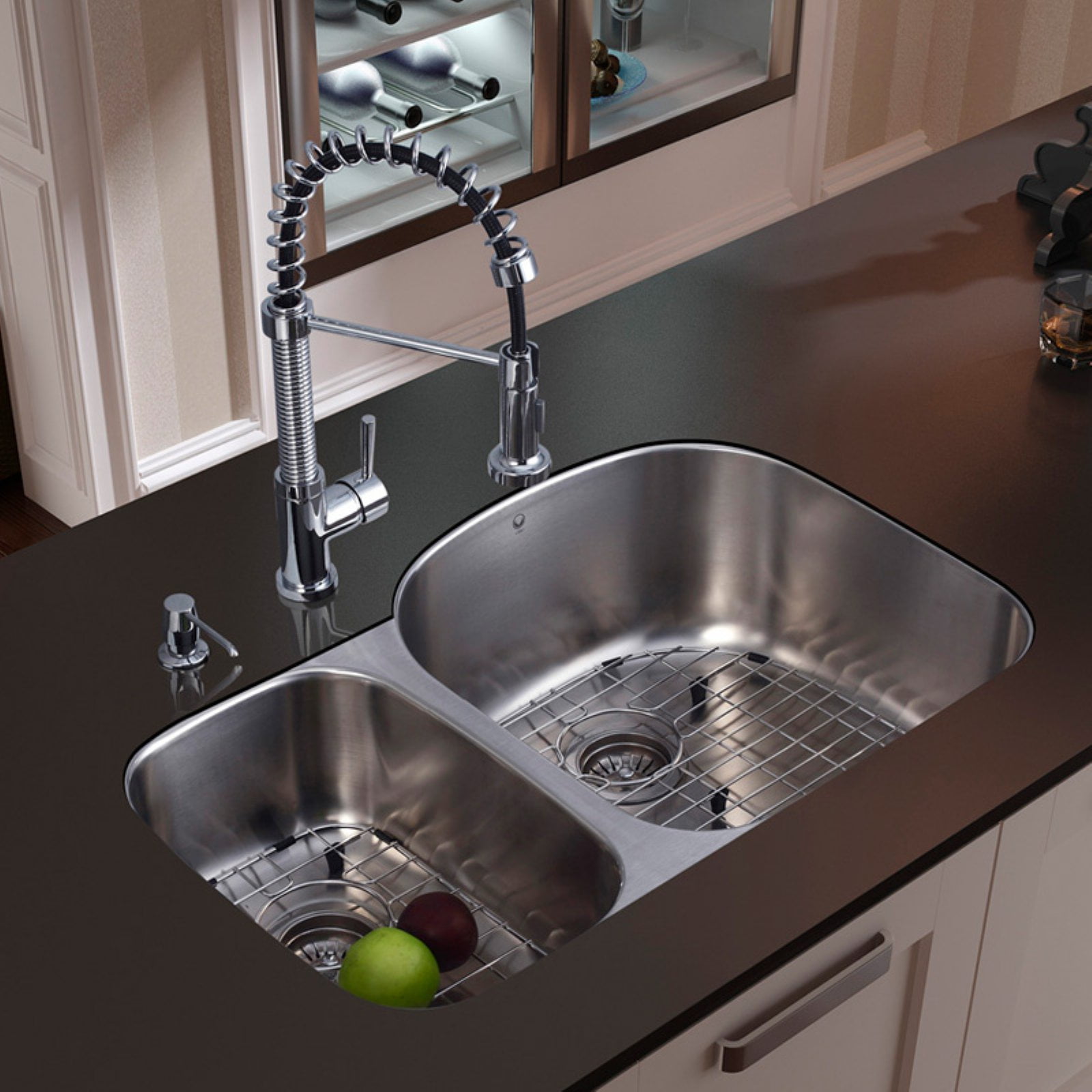 Vigo Undermount Stainless Steel Kitchen Sink, Faucet, 2 Grids, 2 ...