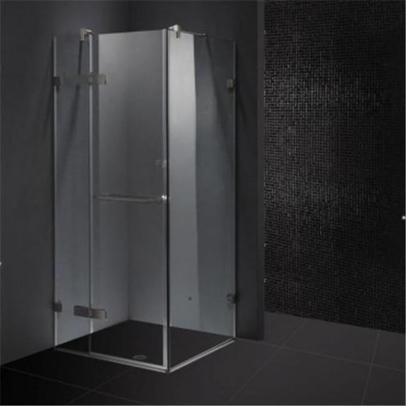 Vigo VG6011BNCL32 32" x 32" Frameless 3/8" Clear/Brushed Nickel Shower Enclosure