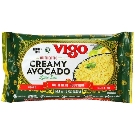 Vigo Authentic Creamy Avocado Lime Rice, Low Fat, Gluten Free (8 Ounce (Pack of 12))