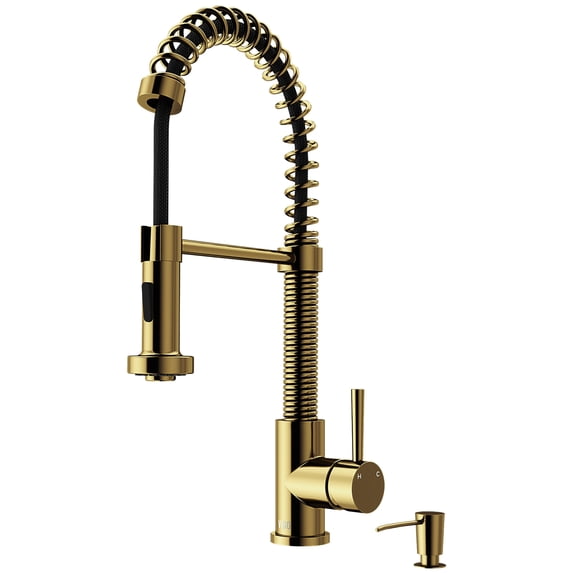 Vigo Vg02001k2 Edison 1.8 GPM 19" H Single Handle Single Hole Pre-Rinse Pull Down Kitchen