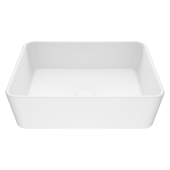 Vigo Vg04003 Sirena 17-3/4" Rectangular Stone Composite Vessel Bathroom Sink - White