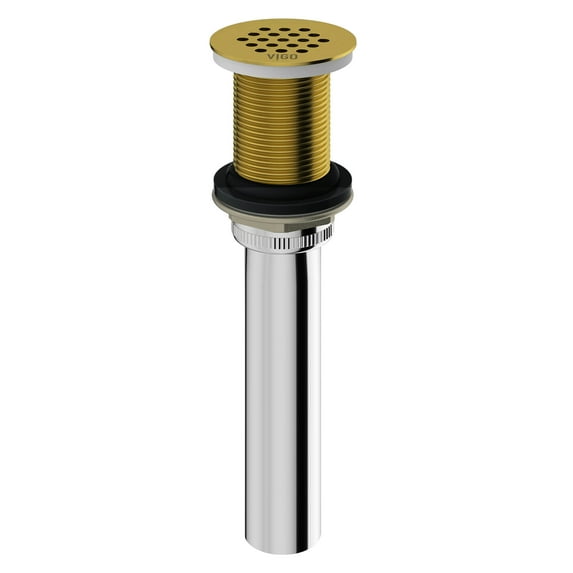 Vigo Vg07001 1-3/4" Grid Drain Assembly - Matte Brushed Gold