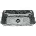 thumbnail image 1 of Vigo Vg07085 Donatello 18" L X 13" W X 4" H Rectangular Glass Vessel Bathroom Sink - Grey, 1 of 7
