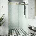 thumbnail image 1 of Vigo Vg6021cl4876 Elan E-Class 76" High X 48" Wide Sliding Frameless Shower Door - Gold, 1 of 7