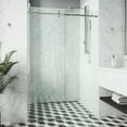 thumbnail image 1 of Vigo Vg6021cl5676 Elan E-Class 76" High X 56" Wide Sliding Frameless Shower Door -, 1 of 7