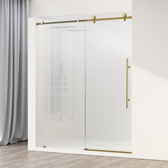 Vigo Vg6021fl6076r Elan E-Class 76" High X 60" Wide Sliding Frameless Shower Door - Matte