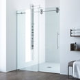 thumbnail image 1 of VIGO Elan 52 to 56 in. W x 74 in. H Sliding Frameless Shower Door in Chrome with 3/8 in. (10mm) Clear Glass, 1 of 15