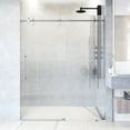 thumbnail image 1 of VIGO Elan 56 to 60 in. W x 74 in. H Sliding Frameless Shower Door in Stainless Steel with 3/8 in. (10mm) Fluted Glass, 1 of 13