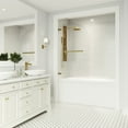 thumbnail image 1 of Vigo VG6071MGCL3458 Orion 58" High X 34" Wide Hinged Frameless Tub Door - Matte Brushed, 1 of 5