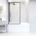 thumbnail image 1 of VIGO Meridian 34 in. W x 62 in. H Framed Fixed Tub Screen Door in Matte Black with 3/8 in. (10mm) Clear Glass, 1 of 11