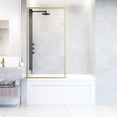 thumbnail image 1 of Vigo Vg6077cl3462 Meridian 62" High X 34" Wide Shower Screen Framed Tub Door - Matte, 1 of 8