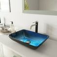 thumbnail image 1 of Vigo Vgt1440 Donatello 18" Rectangular Glass Vessel Bathroom Sink - Nickel, 1 of 10