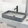 thumbnail image 1 of Vigo Vgt2077 Sterling 14" Concrete Vessel Bathroom Sink - Black, 1 of 7