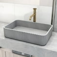 Vigo Vgt2099 Windsor 13" Concrete Vessel Bathroom Sink Matte Brushed