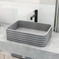 thumbnail image 1 of Vigo Vgt2105 Cadman 18" Rectangular Concrete Vessel Bathroom Sink - Black, 1 of 7
