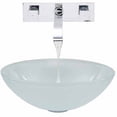 thumbnail image 1 of Vigo White Frost Vessel Sink and Wall Mount Faucet Set, Chrome, 1 of 6