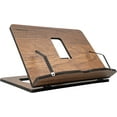 thumbnail image 1 of Vigo Wood Book Stand – Adjustable Wooden Reading Holder and Cookbook Stand for Kitchen or Bed – Walnut, 1 of 6