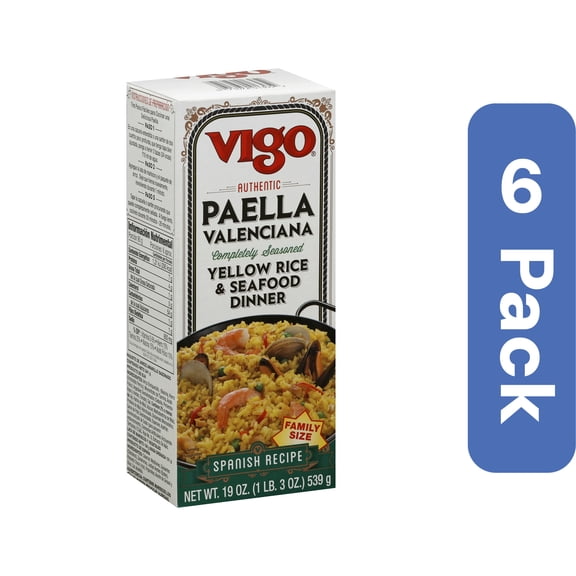 Vigo Yellow Paella Rice Mix 19 oz (Pack Of 6)