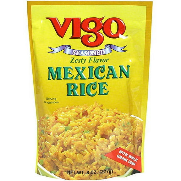 Vigo Zesty Flavor Mexican Rice, 8 oz, (Pack of 6)