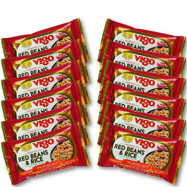 Vigoauthentic Red Beans Rice Low Fat 8oz Red Beans Rice Pack Of 12 7567