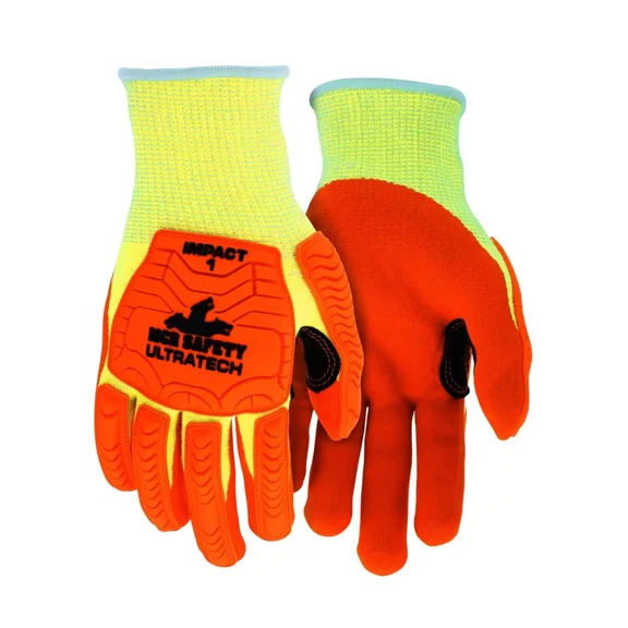 Vigor - (1 Pair) Xxl Mechanics Oil & Gas Safety Work Gloves, Tpr Impact A5 Cut Resistant