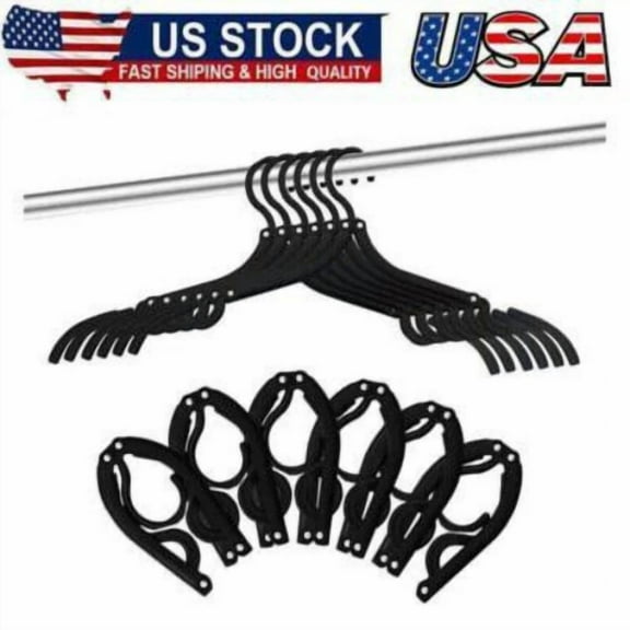 Vigor - 12Pcs Travel Hangers Cruise Ship Essentials Portable Folding Clothes Hangers