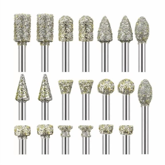 Vigor - 20*Diamond Grinding Burr Drill Bits Tool For Glass Engraving Cutting Polishing