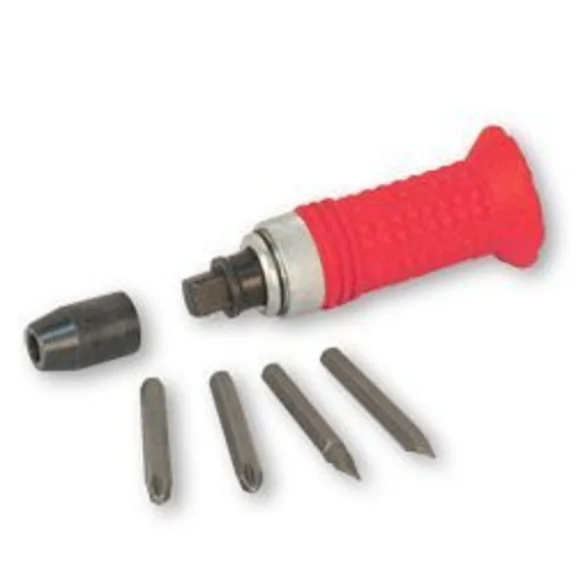 Vigor - 3/8 Drive Soft Grip Impact Driver With Phillips Bits #2, #3,Slotted Bits 7Mm,8Mm