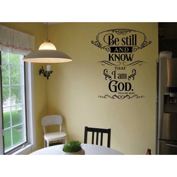Vigor - Be Still And Know That I Am God Psalms 46:10 Vinyl Wall Decal Religious Quote