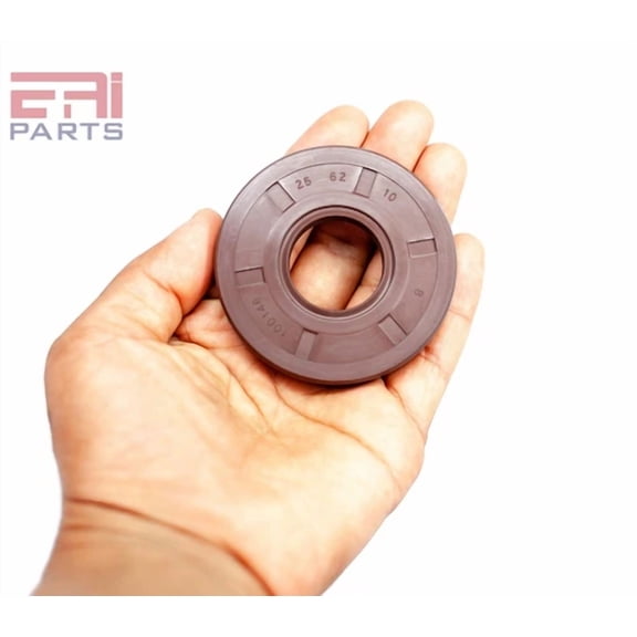 Vigor - Eai 25X62X10Mm Fpm/Fkm Oil Shaft Rotary Seal W/ Stainless Steel Spring Dbl Lip