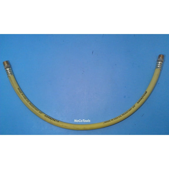 Vigor - Goodyear Usa 2' 3/8" 250 Psi Oil Resistant Rubber Air Hose Pigtail Whip 3/8 Npt