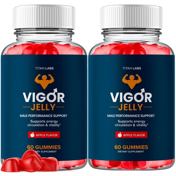 Vigor Jelly ACV Male Gummies Advanced Formula Vitamin Supplement VigorJelly (2 Pack)
