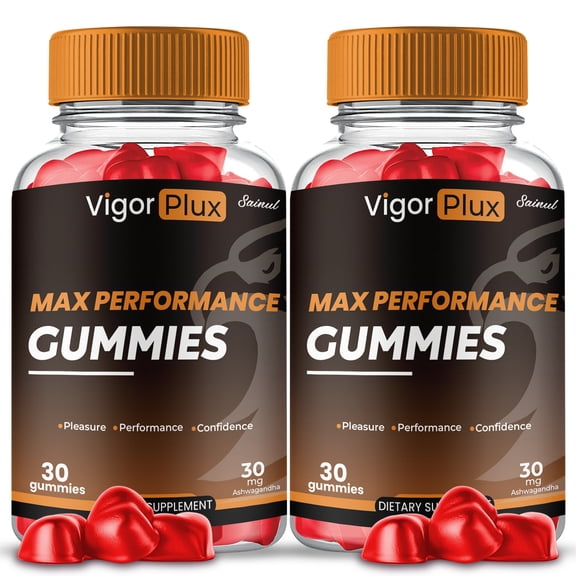 Vigor Plux Gummies for Men, Maximum Strength, Vigor Plus Gummy Supplement Confidence and Performance, All Natural Formula (2 Pack)