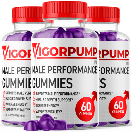 Vigor Pump Gummies for Men Advanced Drive and Energy Support 180 Gummies