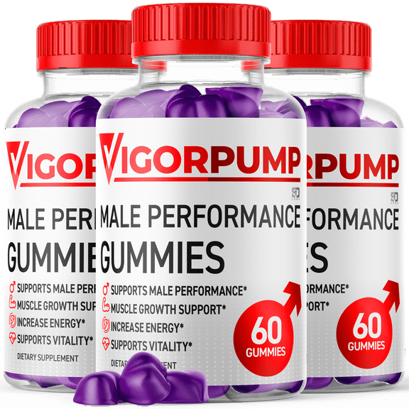 Vigor Pump Gummies for Men Advanced Drive and Energy Support 180 Gummies