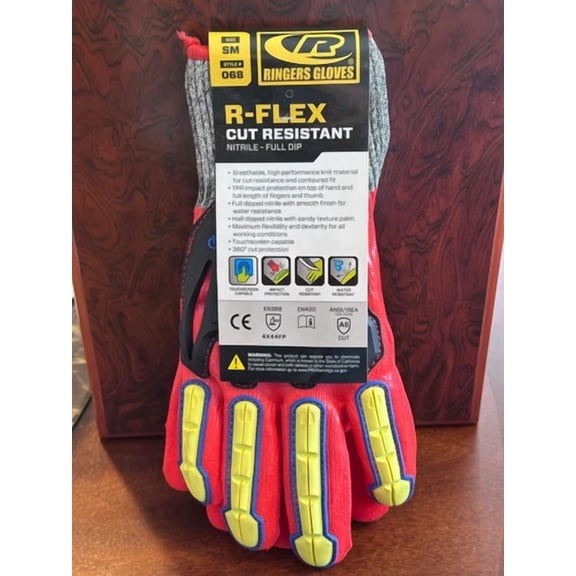 Vigor - Ringers Gloves - Style #068 - Impact/Cut Resistant Touchscreen Gloves - Size Sm