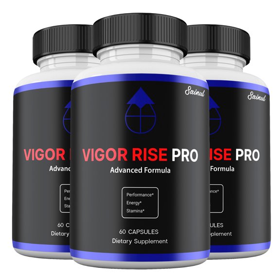 Vigor Rise Pro Capsules for Men, All Natural Ingredient Formula, Vigor Rise Pro Pills, Male Supplement Maximum Strength (3 Pack)