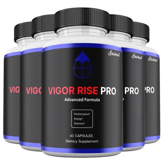 Vigor Rise Pro Capsules for Men, All Natural Ingredient Formula, Vigor Rise Pro Pills, Male Supplement Maximum Strength (5 Pack)